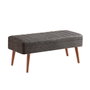 Hanah Home Vina 1053 - Conjunto de comedor extensible de 4 piezas, Nogal y Antracita